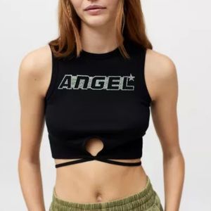 Rhinestone Angel Crop